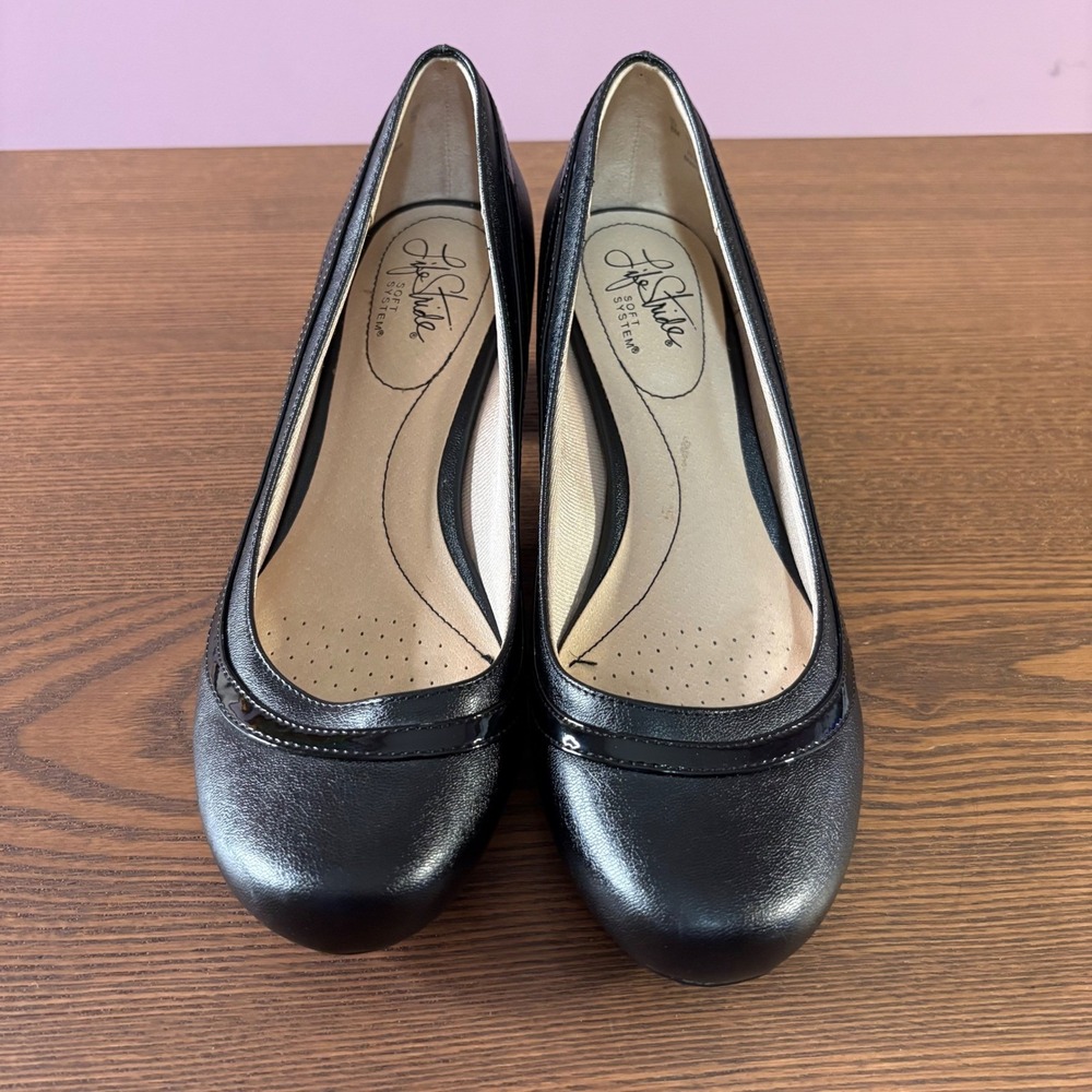 LifeStride Ricki Pumps Women 8M Black Excellent Soft System Comfort Block Heel - Picture 4 of 13